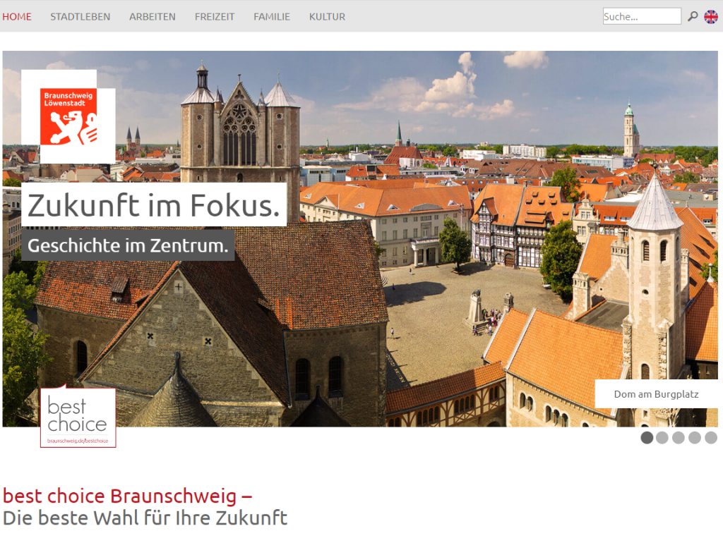 Screenshot der Seite Best Choice Braunschweig