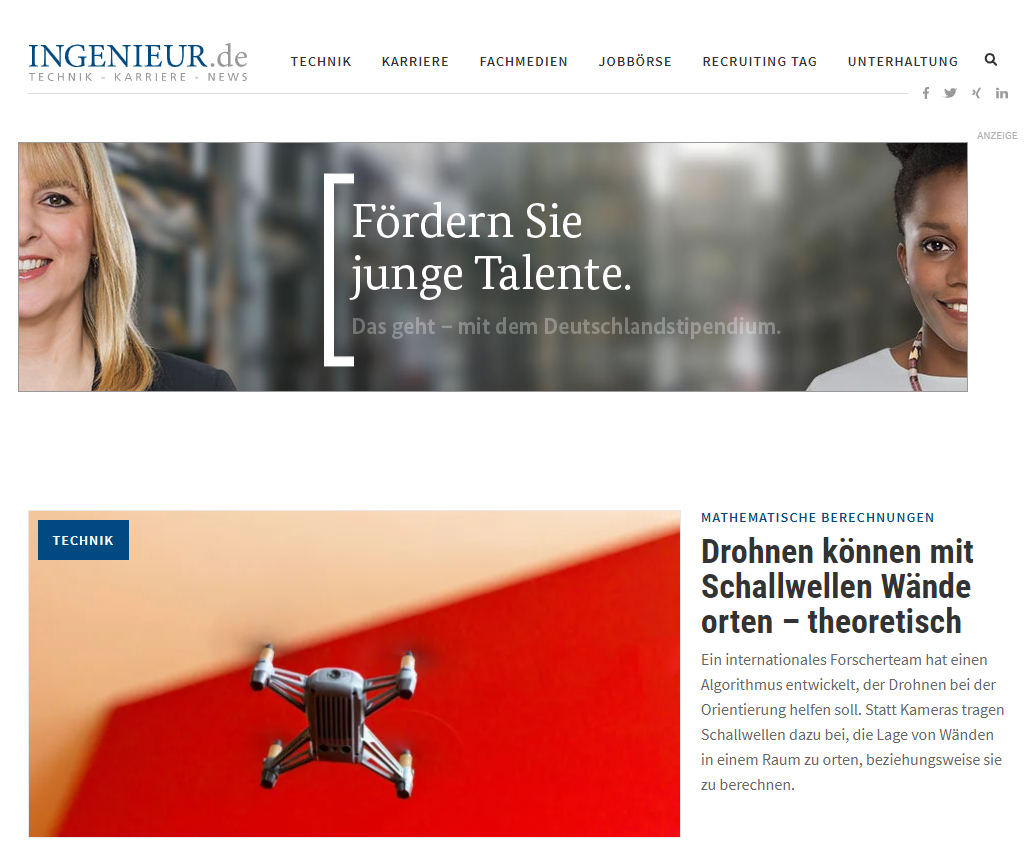 Screenshot der Seite Ingenieur.de