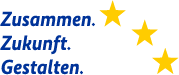 Logo "Zusammen Zukunft Gestalten" der EU