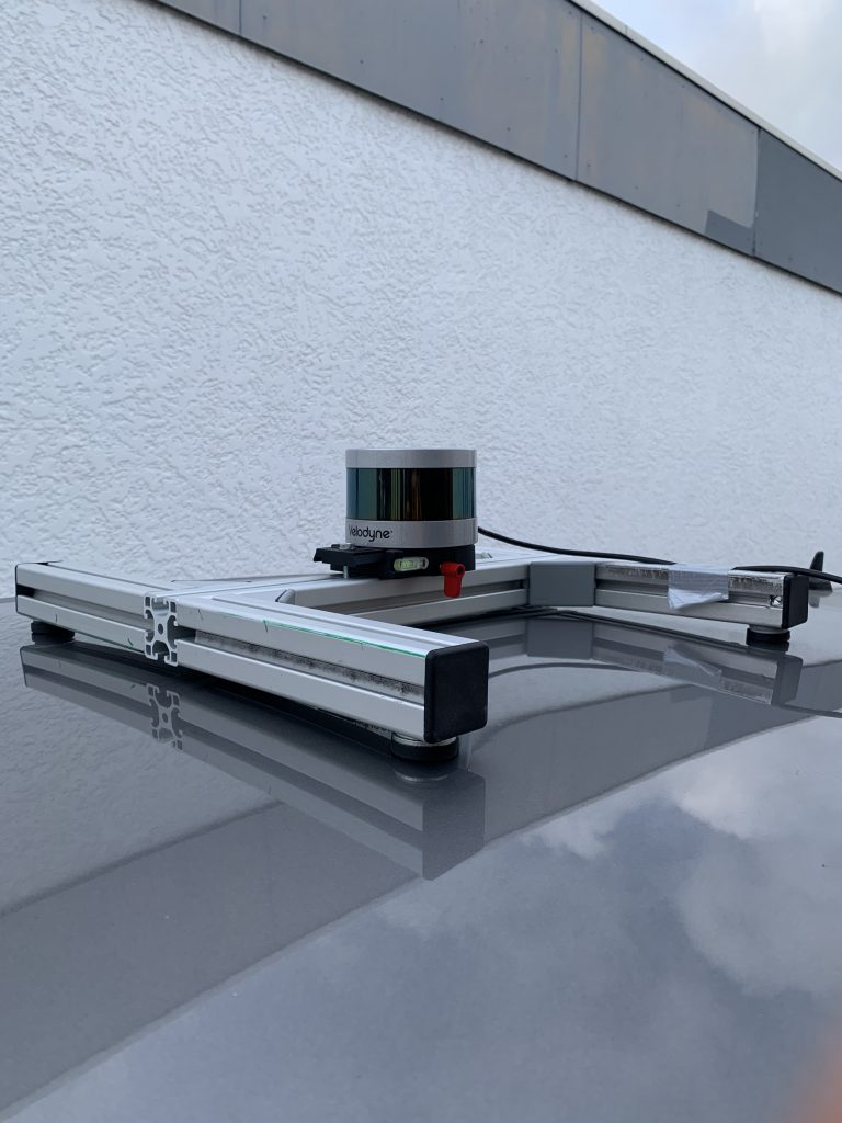 Lidar-Sensor auf dem Autodach